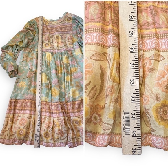NWT Spell And the Gypsy Butterfly Boho Tunic Dress, Size M, Botanical pastel - Picture 15 of 15